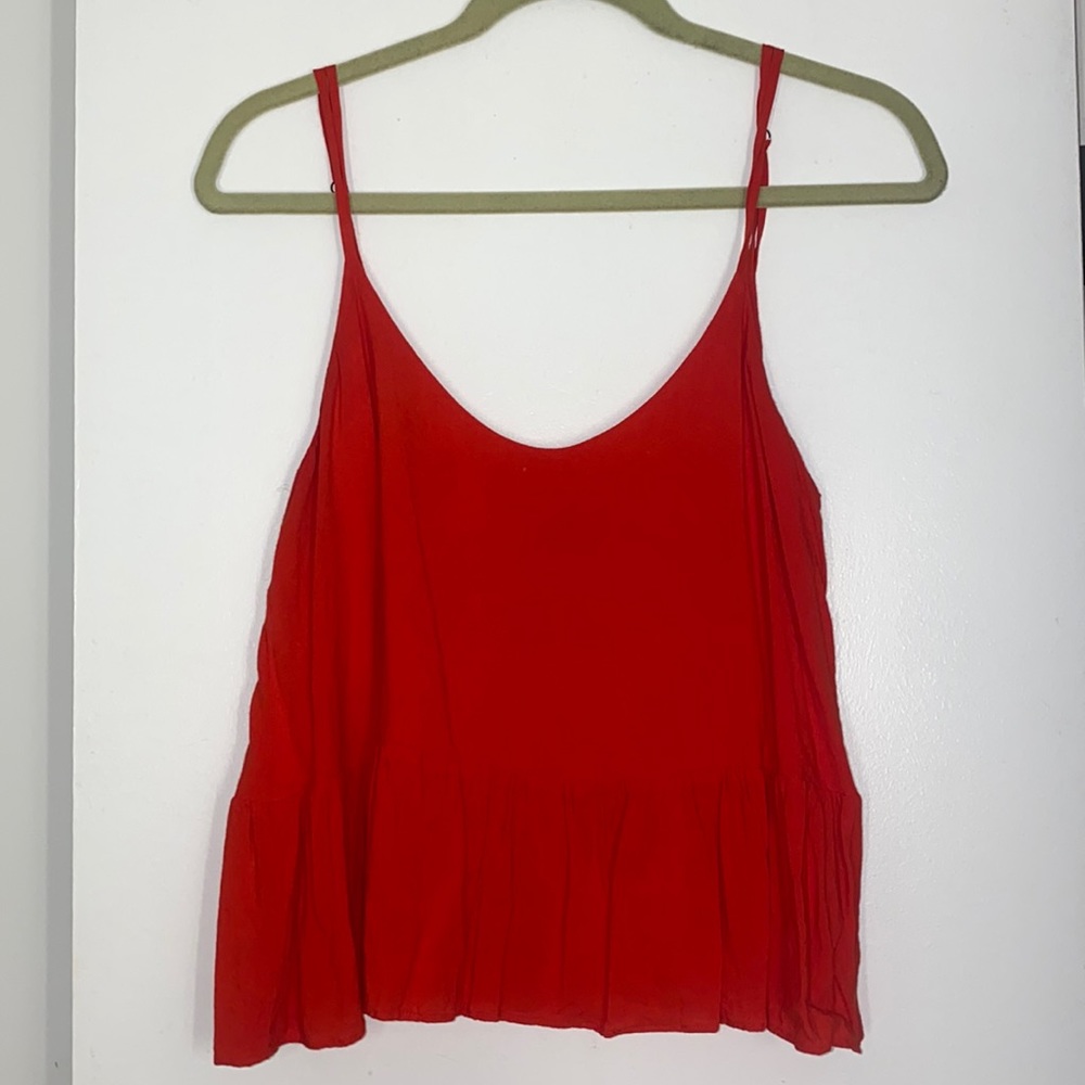 Red top shop tank top sz 6